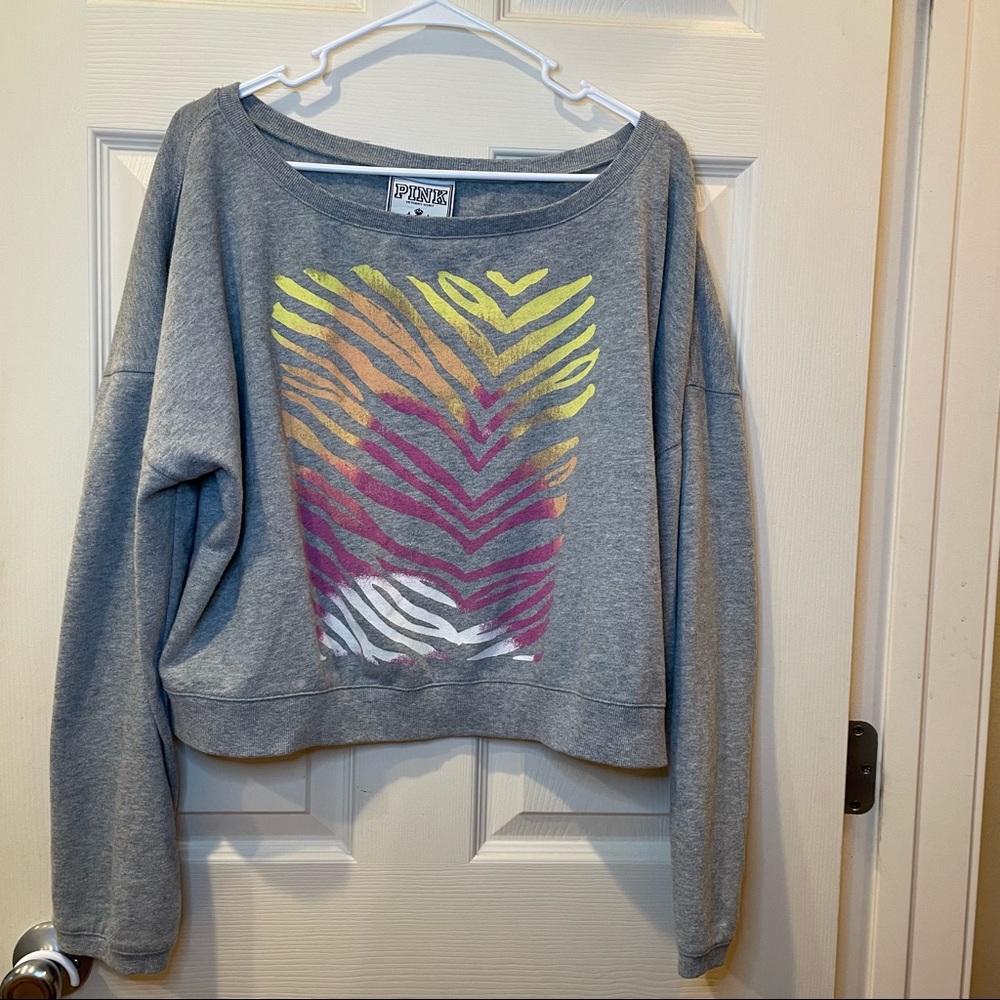 Gray PINK Victoria’s Secret Crewneck